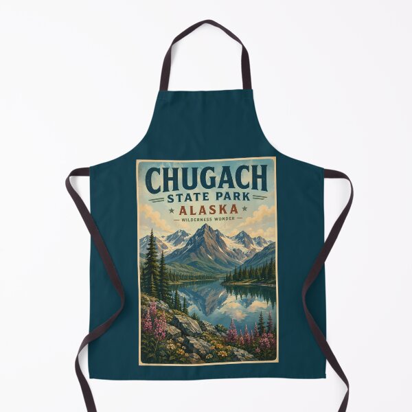 Item preview, Chugach State Park Alaska Illustration Travel Art Vintage designed and sold by KrisSidDesigns.
