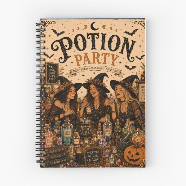 Item preview, Potion Party Halloween Witches Best Friends Magic Girls Night Spooky Cute designed and sold by OlgaLuna_design.