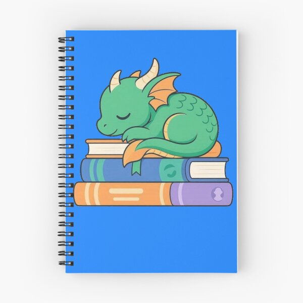 Item preview, Cute Book Dragon - Sleeping Baby Dragon on Books designed and sold by Dabis26.