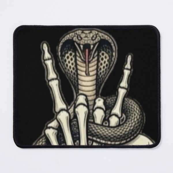 Item preview, Skeleton Rock Hand Cobra Snake Skull Heavy Metal Art designed and sold by OddySpud.apparel.