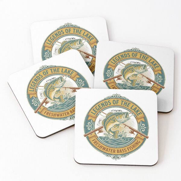 Item preview, Retro Vintage Bass Fishing Badge Angler Design designed and sold by NeonNerd Studio.