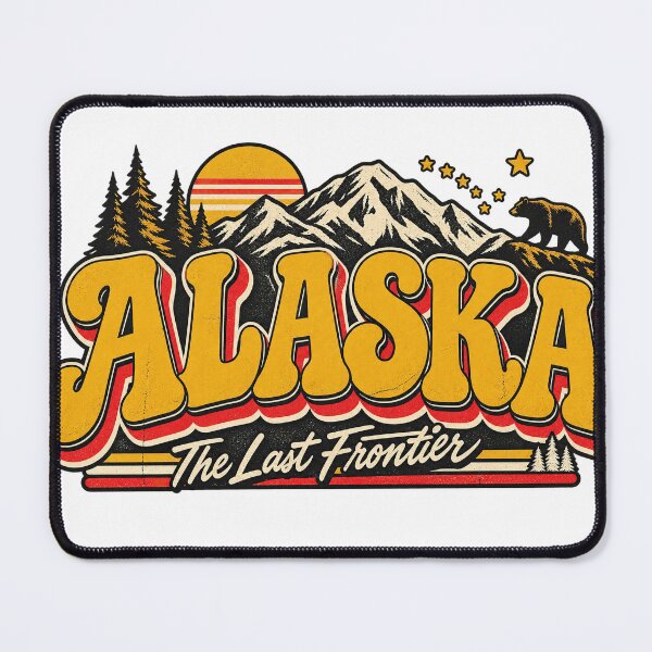 Item preview, Alaska Last Frontier Vintage Mountain Bear Retro Graphic Tee designed and sold by TM DESIGNS AND MORE.