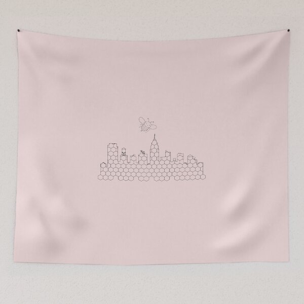 Item preview, Rooftop Beekeeper City Honey Club Urban Beekeeping Minimalist Line Art designed and sold by VYBE DARK Studio.