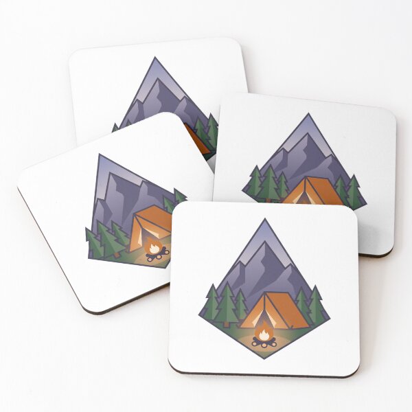 Item preview, Modern Camping Mountain Badge Outdoor Adventure Design designed and sold by NeonNerd Studio.
