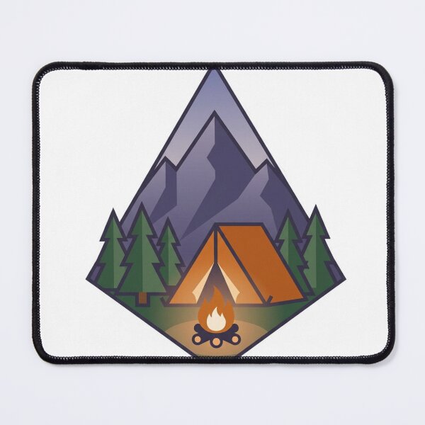 Item preview, Modern Camping Mountain Badge Outdoor Adventure Design designed and sold by NeonNerd Studio.