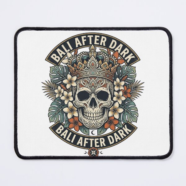 Item preview, Bali After Dark Skull – Tropical Island Nightlife Gothic Floral Art designed and sold by cannsuh.