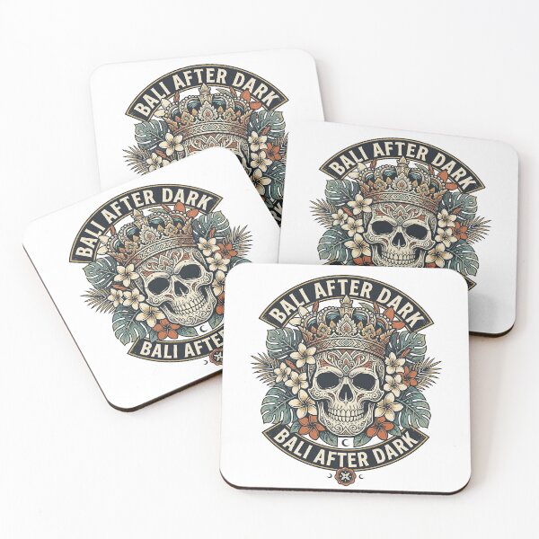 Item preview, Bali After Dark Skull – Tropical Island Nightlife Gothic Floral Art designed and sold by cannsuh.