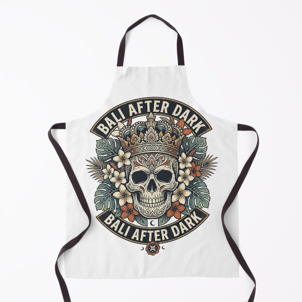 Item preview, Bali After Dark Skull – Tropical Island Nightlife Gothic Floral Art designed and sold by cannsuh.