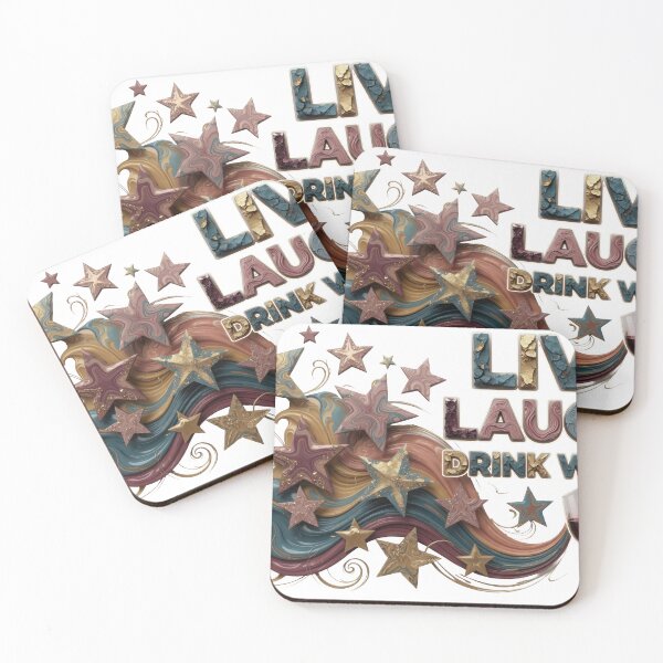 Item preview, Catchy LIVE LAUGH DRINK WINE Wearable Art designed and sold by dazzlemakers.
