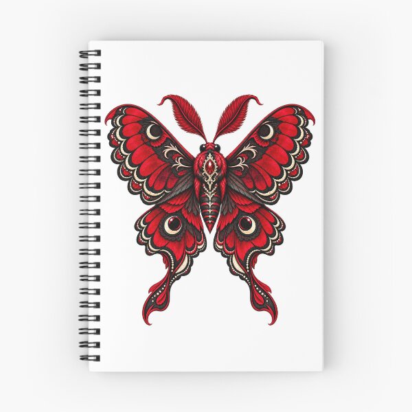 Item preview, Crimson Lace Moth | Gothic Red Moth Design designed and sold by SewRed.