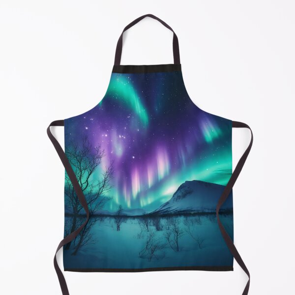 Item preview, Colorful Aurora Borealis Over Snowy Arctic Mountains designed and sold by NarjaShop.