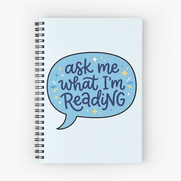 Item preview, Ask Me What I'm Reading - Blue Speech Bubble Book Lover Design designed and sold by LunnaAtica.