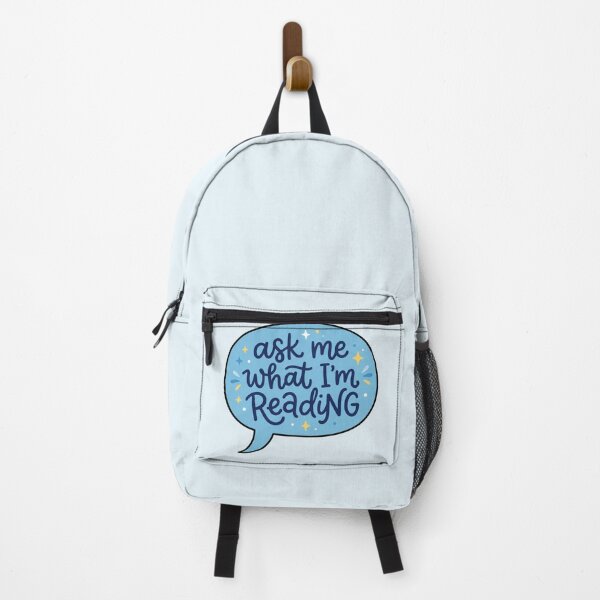 Item preview, Ask Me What I'm Reading - Blue Speech Bubble Book Lover Design designed and sold by LunnaAtica.