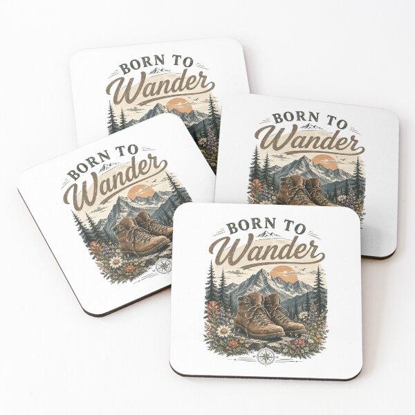 Item preview, Born to Wander - Vintage Mountain Adventure designed and sold by Side Quest Co..