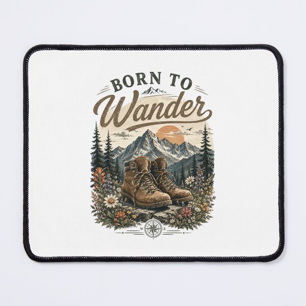 Item preview, Born to Wander - Vintage Mountain Adventure designed and sold by Side Quest Co..