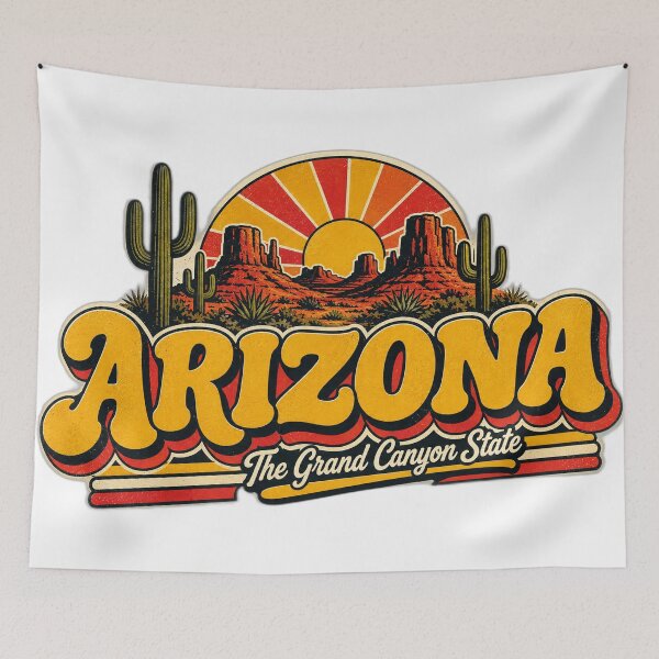 Item preview, Arizona Grand Canyon State Vintage Desert Sunset Graphic Tee designed and sold by TM DESIGNS AND MORE.