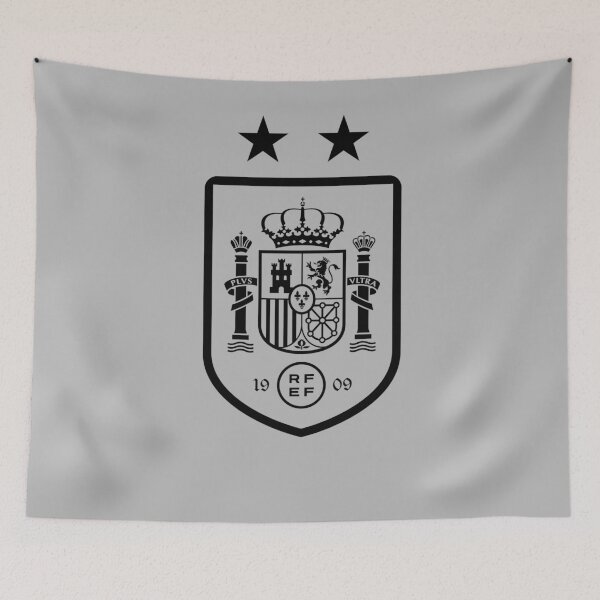 Item preview,  Black and White Spain National Football Team Logo Two Stars | World Cup 2026  designed and sold by ShabanMerch.
