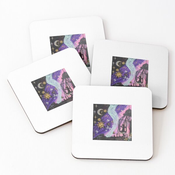 Item preview, ​Magical Night Cage and Stars Fantasy Art designed and sold by SofiaByCruti.