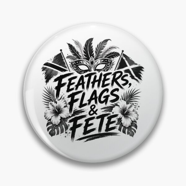 Item preview, Feathers Flags and Fete Caribbean Carnival Typography Shirt designed and sold by GiftLore Studio.