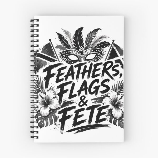 Item preview, Feathers Flags and Fete Caribbean Carnival Typography Shirt designed and sold by GiftLore Studio.
