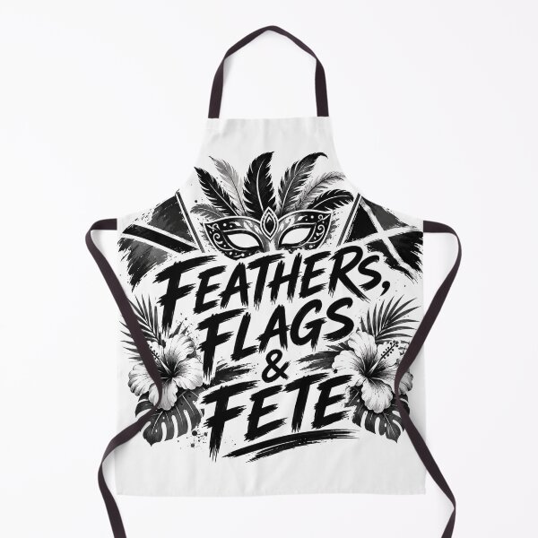 Item preview, Feathers Flags and Fete Caribbean Carnival Typography Shirt designed and sold by GiftLore Studio.