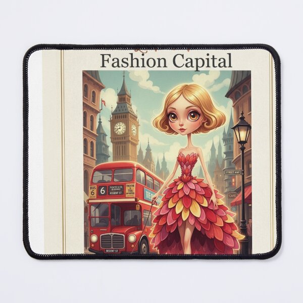 Item preview, London and London Eye mixed cartoon style, double decker, Big Ben designed and sold by Coolparrotgirl.