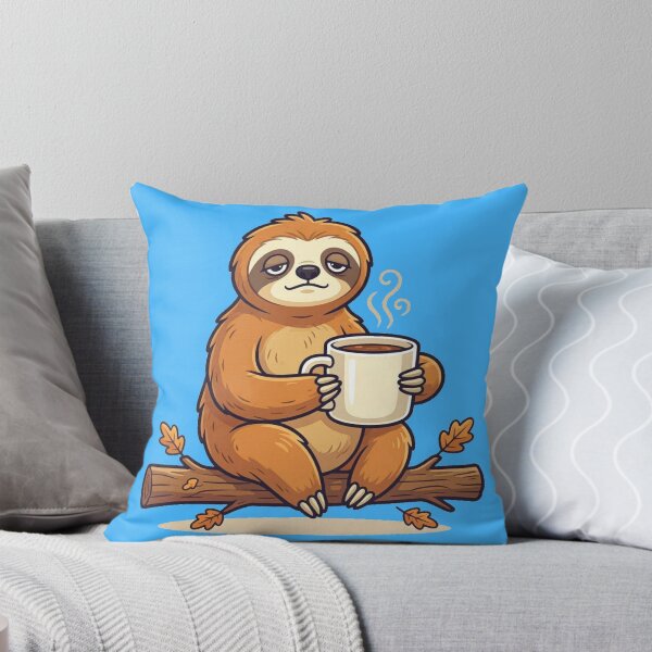 Item preview, Tired Sloth Drinking Coffee - Funny Sleepy Animal designed and sold by Dabis26.