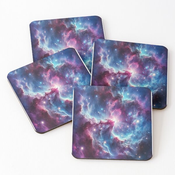 Item preview, Colorful Cosmic Nebula Galaxy in Blue Purple and Pink designed and sold by NarjaShop.