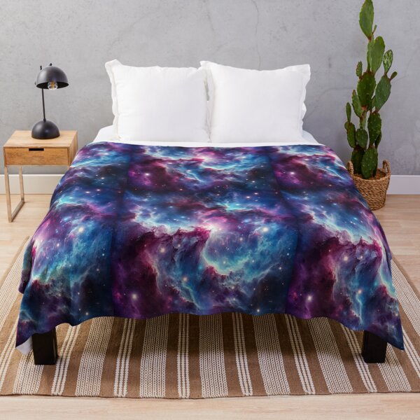 Item preview, Colorful Cosmic Nebula Galaxy in Blue Purple and Pink designed and sold by NarjaShop.