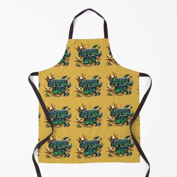 Item preview, Level Up - Gold Crown and 3D Gaming Typography designed and sold by TatyanaArt.