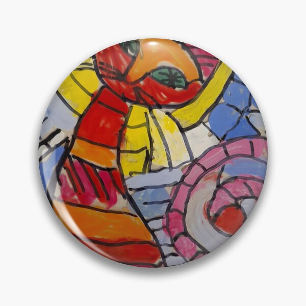 Item preview, Colorful Abstract Cat Stained Glass Painting  designed and sold by SofiaByCruti.