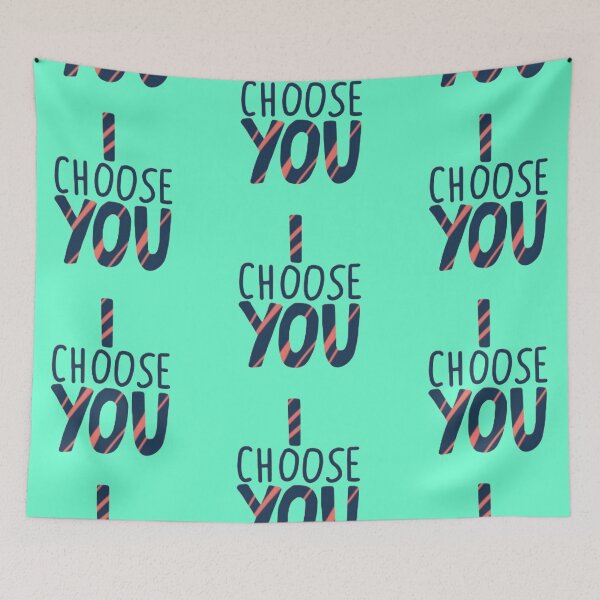 Item preview, I Choose You Striped Love Quote Sticker designed and sold by Scro-Ciob-Shop.
