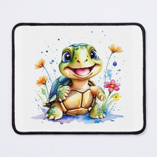 Item preview, Happy Little Turtle in the Flowers Watercolor designed and sold by J-CCreations.