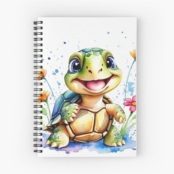 Item preview, Happy Little Turtle in the Flowers Watercolor designed and sold by J-CCreations.