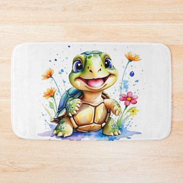Item preview, Happy Little Turtle in the Flowers Watercolor designed and sold by J-CCreations.