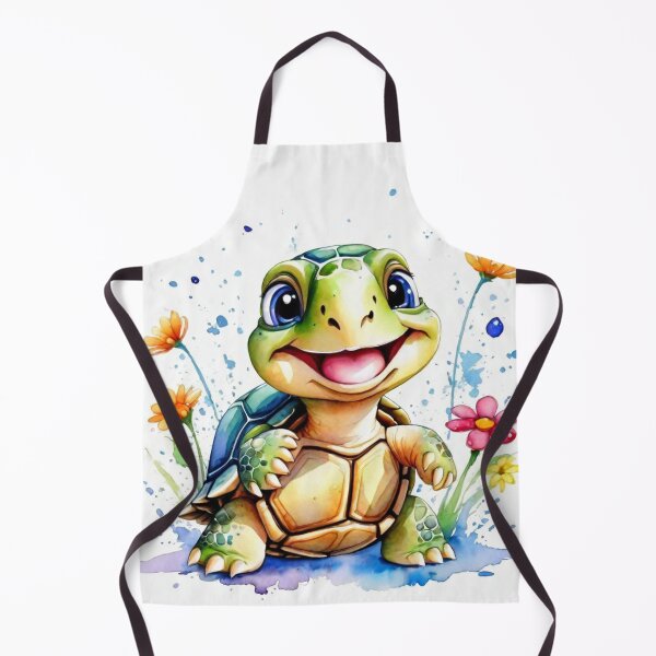 Item preview, Happy Little Turtle in the Flowers Watercolor designed and sold by J-CCreations.