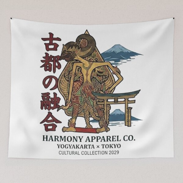 Item preview, Wayang Harmony Japan Indonesia – Javanese Puppet Mount Fuji Cultural Art designed and sold by cannsuh.