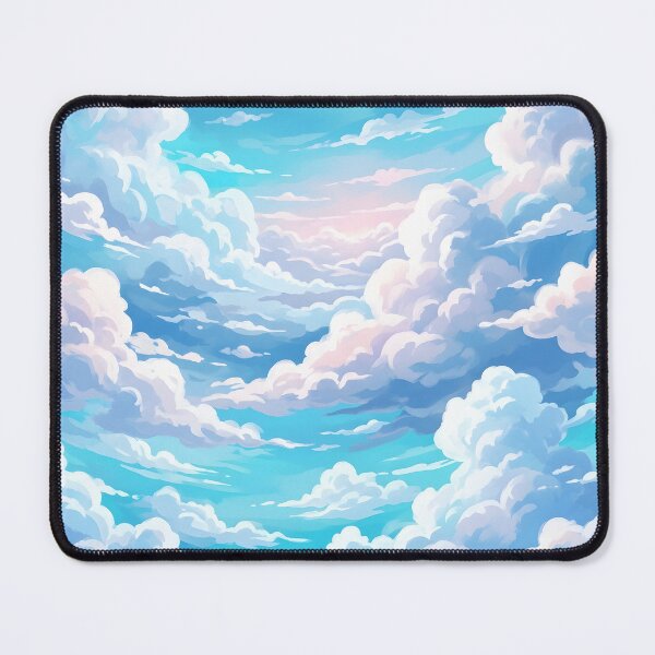 Item preview, Dreamy Blue Sky Clouds Pattern | Anime Cloud Print designed and sold by Her-XP.