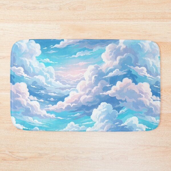 Item preview, Dreamy Blue Sky Clouds Pattern | Anime Cloud Print designed and sold by Her-XP.