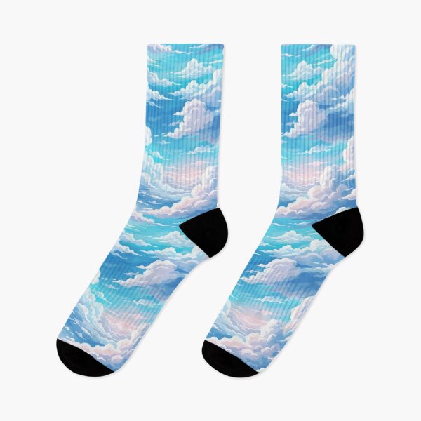 Item preview, Dreamy Blue Sky Clouds Pattern | Anime Cloud Print designed and sold by Her-XP.