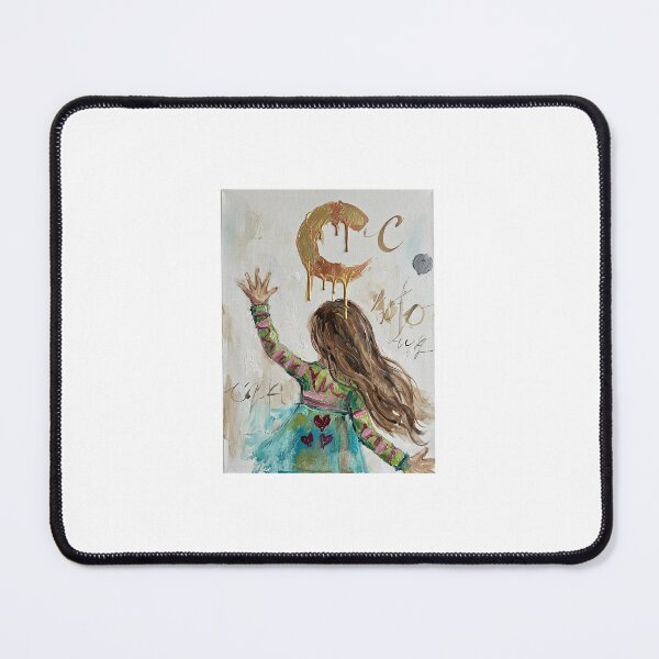 Item preview, Girl Reaching for Golden Moon Painting  designed and sold by SofiaByCruti.