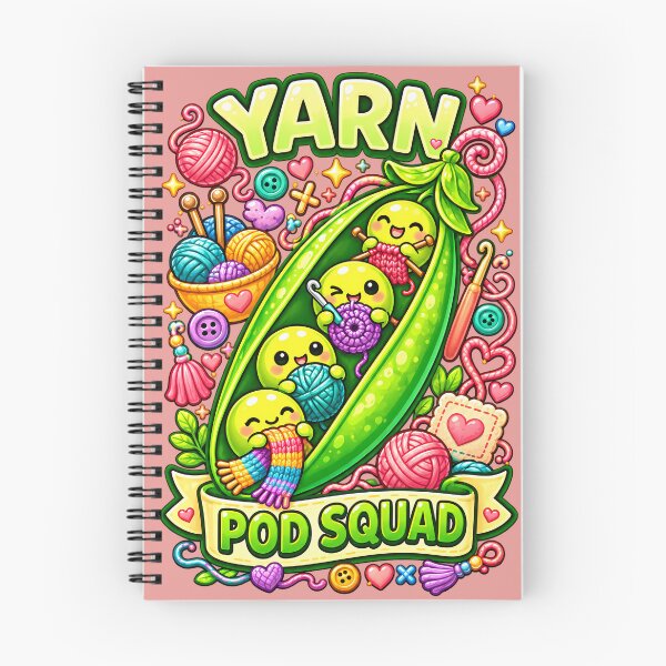 Item preview, Yarn Pod Squad - Cute Kawaii Knitting & Crochet Peas designed and sold by Human Error Goods.