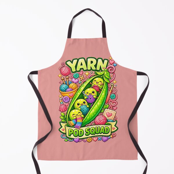 Item preview, Yarn Pod Squad - Cute Kawaii Knitting & Crochet Peas designed and sold by Human Error Goods.