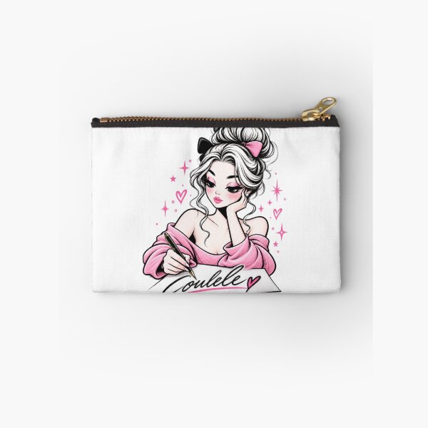 Item preview, Flirty Aesthetic Girl Writing with Pink Bow  designed and sold by LC&LCPlatform.