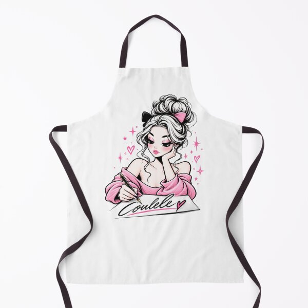 Item preview, Flirty Aesthetic Girl Writing with Pink Bow designed and sold by LC&LCPlatform.