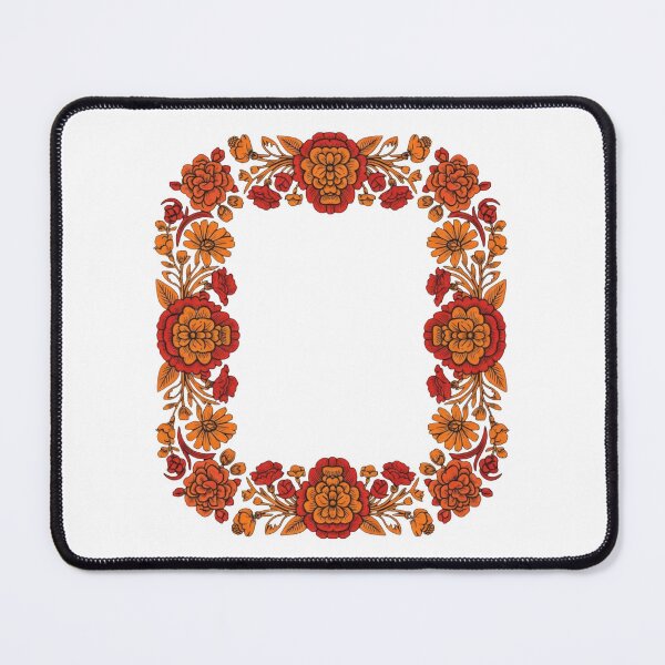 Item preview, Vintage Folk Art Floral Frame - Ornate Botanical Wreath Border designed and sold by Dzblack.