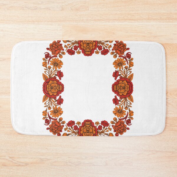 Item preview, Vintage Folk Art Floral Frame - Ornate Botanical Wreath Border designed and sold by Dzblack.