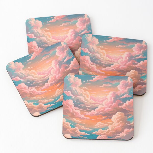 Item preview, Sunset Sky Clouds Pattern | Pink Orange Cloud Print designed and sold by Her-XP.