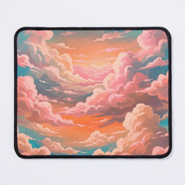 Item preview, Sunset Sky Clouds Pattern | Pink Orange Cloud Print designed and sold by Her-XP.