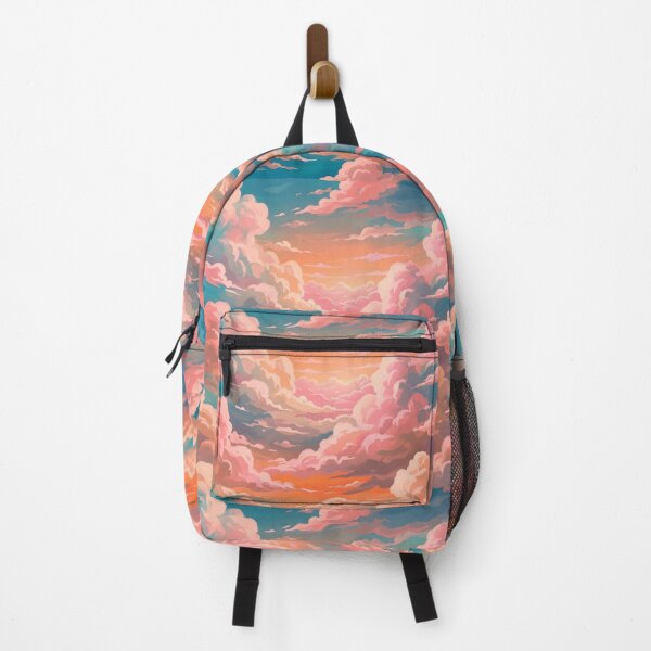 Item preview, Sunset Sky Clouds Pattern | Pink Orange Cloud Print designed and sold by Her-XP.